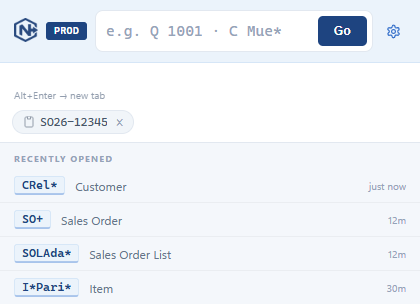 BC Navigator clipboard detection – paste a document number and open it directly